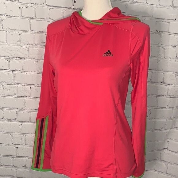 Adidas Pink Marathon 10 Climalite Long Sleeved Pullover - S - Picture 1 of 5